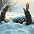 Poetry: In the white womb of winter, a man is reborn, half-swallowed by snow, yet refusing the grave. ...