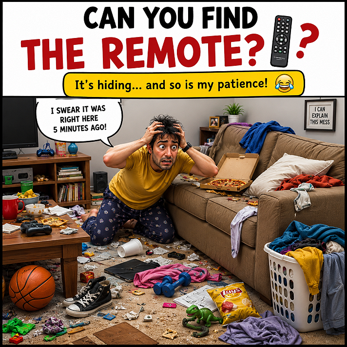 Can You Find the Hidden Remote? 🤔📺