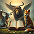 Poetry: In the hush of dawn’s eternal meadow,  three beasts convene beneath a haloed moon,  their...